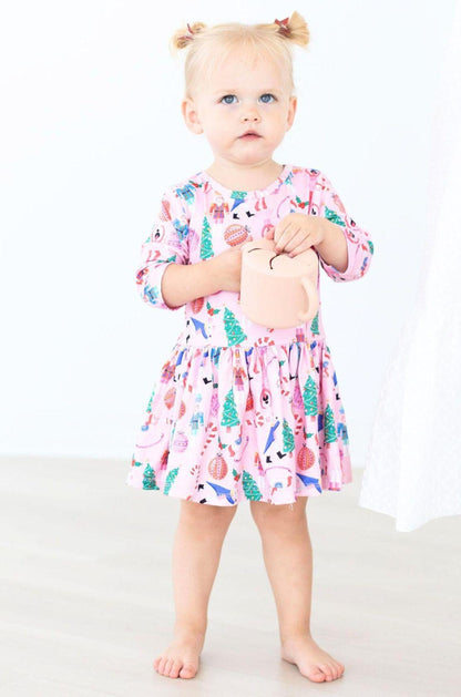 Sugarplum Fairy 3/4 Sleeve Twirl Bodysuit